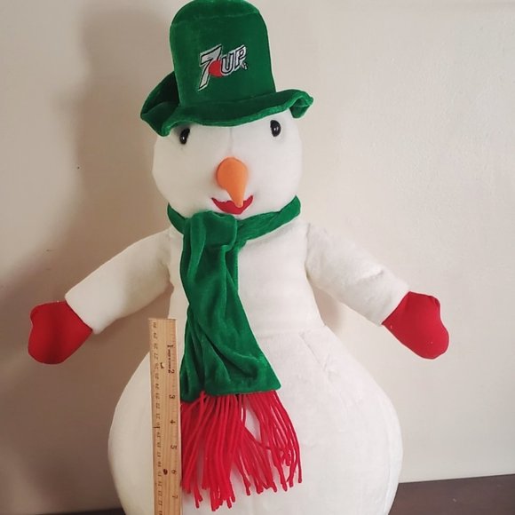 Vintage 7Up Plush Snowman. Advertising Piece. 23